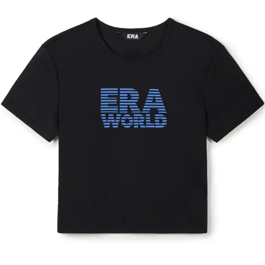 [BUNJANG] ERA WORLD Slim Crop T-shirt Black S / ERA 월드 슬림 크롭 티셔츠 블랙 S