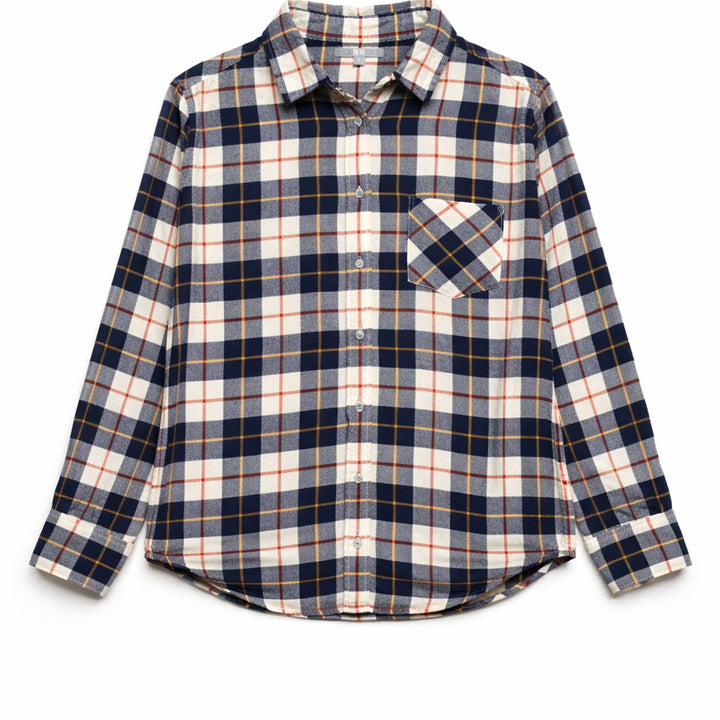 [BUNJANG] Uniqlo Navy Cotton Check Shirt (Size S) / JPN 일본 빈티지 y2k 모리걸 유니클로 네이비 코튼 체크 셔츠 S