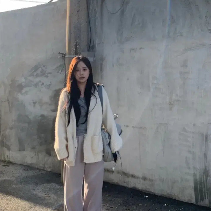 [BUNJANG] Oini Half Cardigan Ivory / [실착 1회] 오이니 하프 가디건 아이보리
