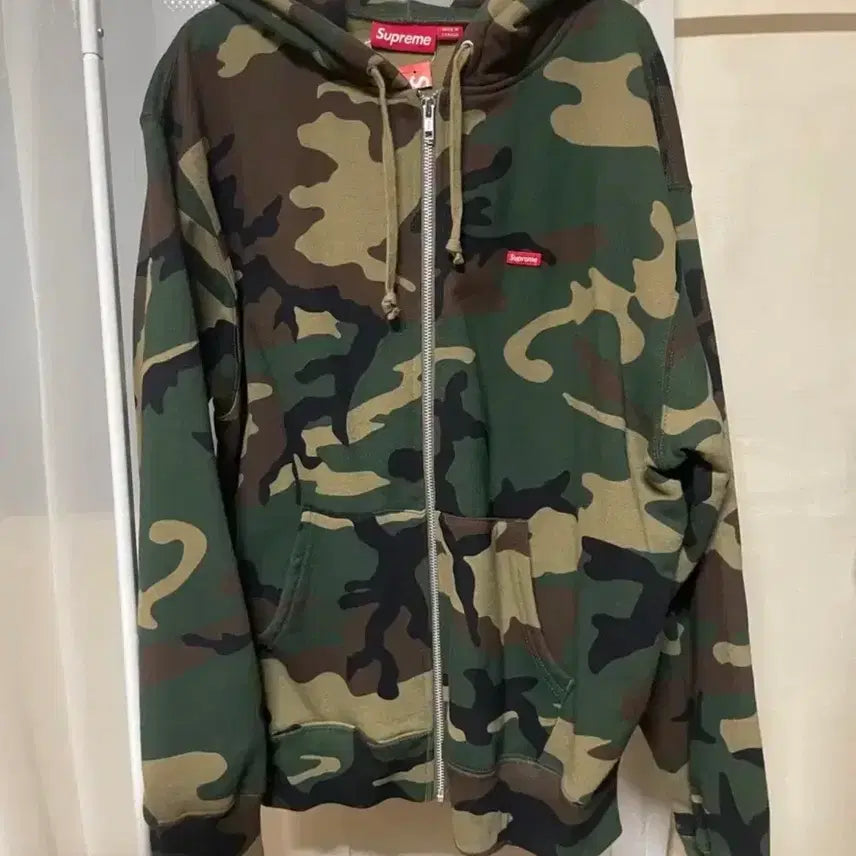 [BUNJANG] Supreme Small Box Camo Zip-Up Hoodie / 슈프림 스몰박스 카모 집업후드 M
