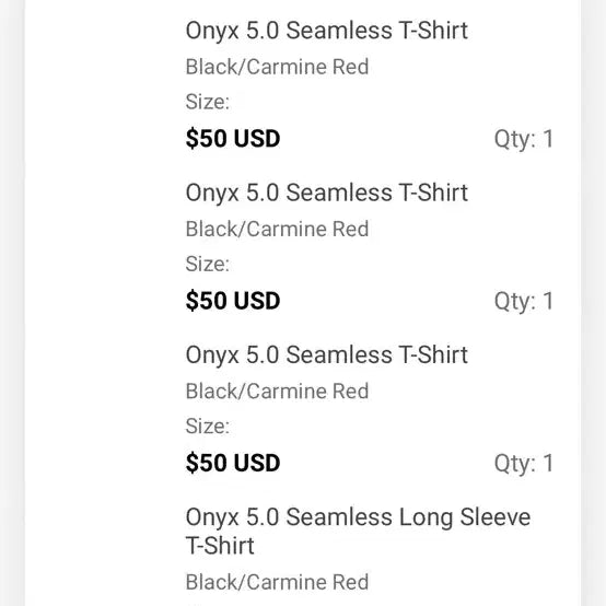 [BUNJANG] Gymshark Onyx 5.0 Long Sleeve Red / [s,m,l]짐샤크 오닉스 5.0레드 롱슬리브