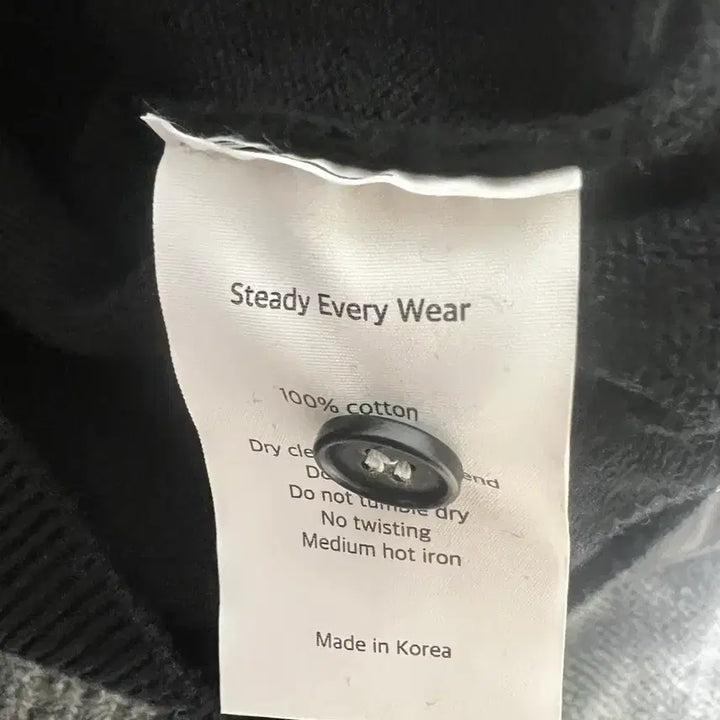[BUNJANG] Steady-Everywhere Cotton Collar Cardigan Black Size 1 / 스테디에브리웨어 코튼 칼라 가디건 블랙 1사이즈 새상품