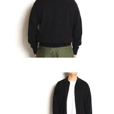 [BUNJANG] Steady-Everywhere Cotton Collar Cardigan Black Size 1 / 스테디에브리웨어 코튼 칼라 가디건 블랙 1사이즈 새상품