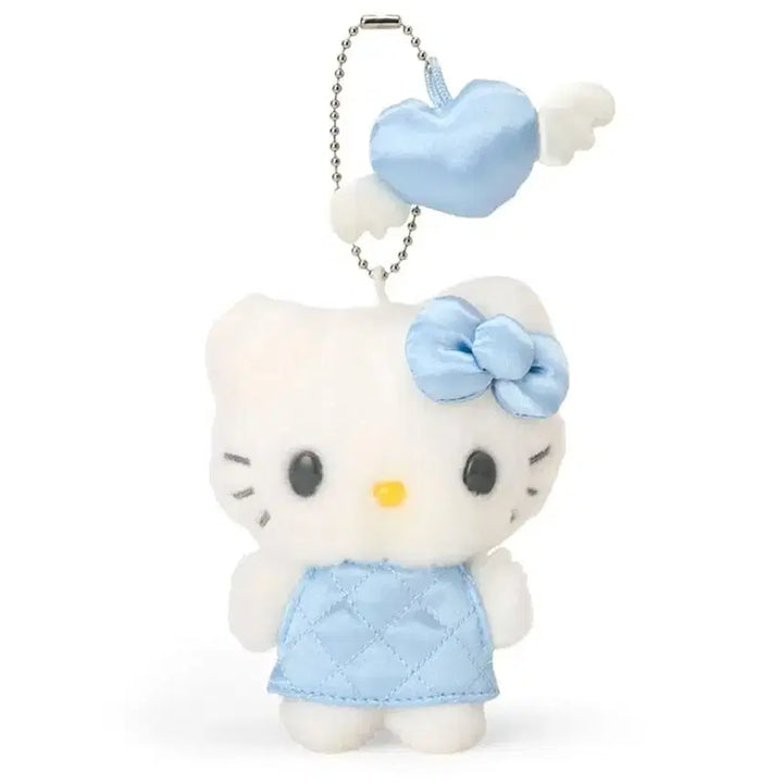 [BUNJANG] Sanrio Miniature Quilt Hello Kitty Mascot Holder Keychain Blue / 산리오 미니어처 퀼트 헬로키티 마스코트 홀더 인형 키링 블루