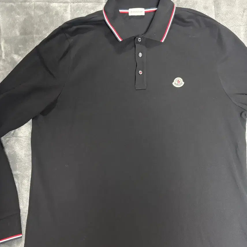 [BUNJANG] Moncler Long Sleeve Black T-shirt XXL / 몽클레어 긴팔  블랙 XXL