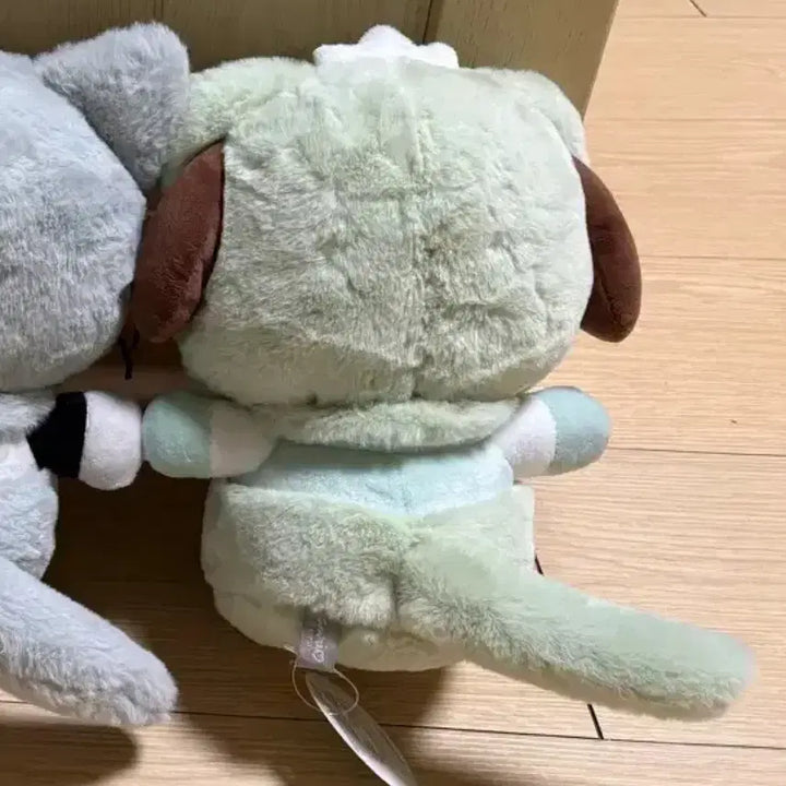 [BUNJANG] Sanrio Cat Hoodie Medium Plush Set (My Melody &amp; Pochacco) / 산리오 고양이 후드 중형 인형 세트