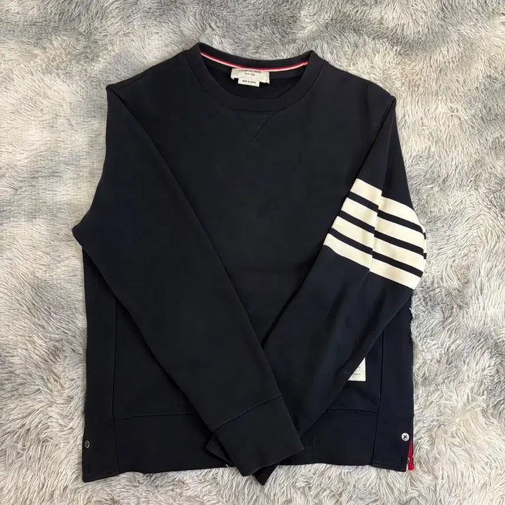 [BUNJANG] Thom Browne Diagonal Stripe Sweatshirt Navy (Size 4) / [리엘중고명품] 톰브라운 사선완장 맨투맨 네이비 4사이즈
