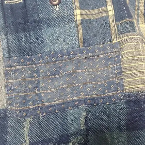 [BUNJANG] Polo Ralph Lauren Patchwork Shirt / 폴로 랄프로렌 패치워크 셔츠 블루