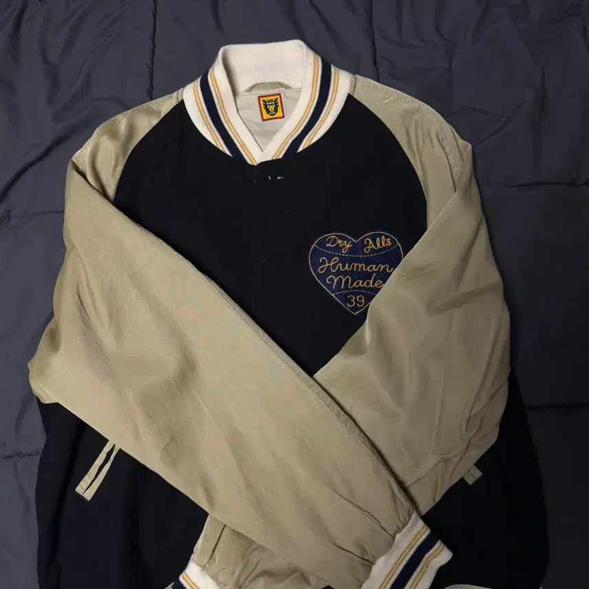 [BUNJANG] Human Made Baseball Jacket Navy XL / ( 1회 착용 상태 최상 XL ) 휴먼 메이드 베이스볼 자켓 네이비