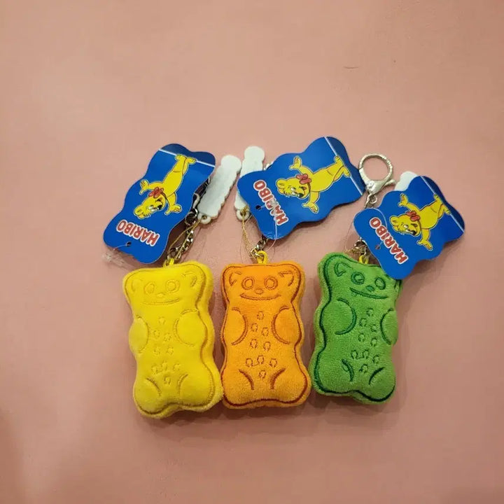 [SOLD OUT] 하리보 젤리곰 인형 키링 (노랑/주황/초록) 세트