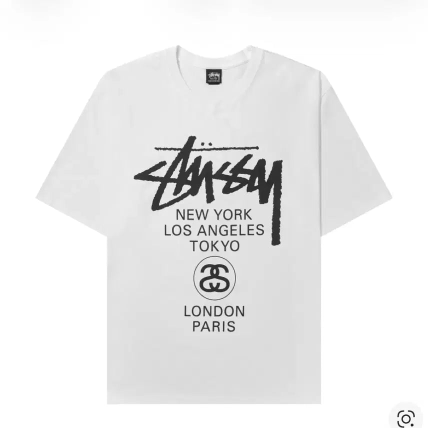 [BUNJANG] Stussy World Tour T-shirt White L / [새상품] 스투시 월드투어 티셔츠 화이트 L