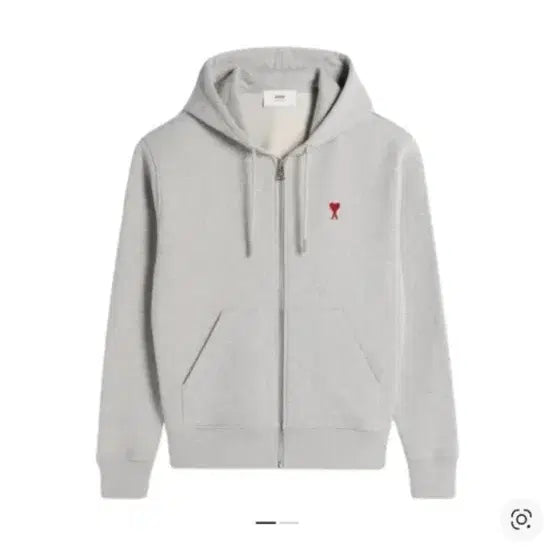 [SOLD OUT] AMI 하트 로고 후드 집업그레이