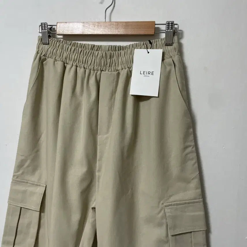 [BUNJANG] LEIRE Cotton Linen Cargo Wide Pants / 미사용 32-33 LEIRE 코튼 린넨 카고 밴딩 와이드팬츠 바지 정품