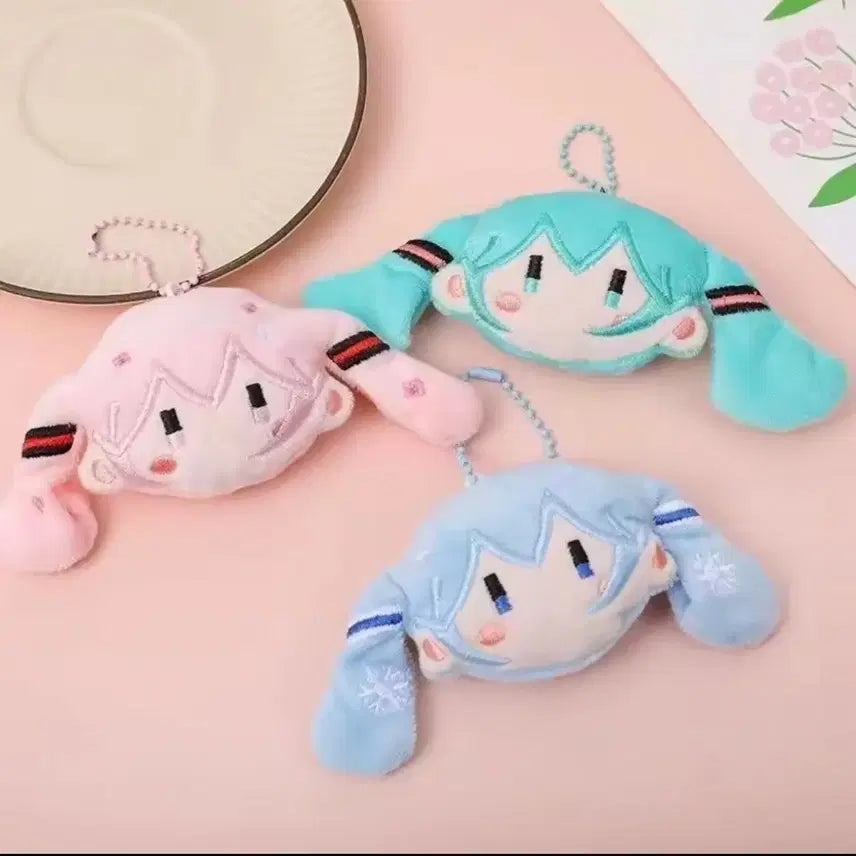 [BUNJANG] Hatsune Miku Face Plush Keychain / 하츠네 미쿠 얼굴 인형 키링