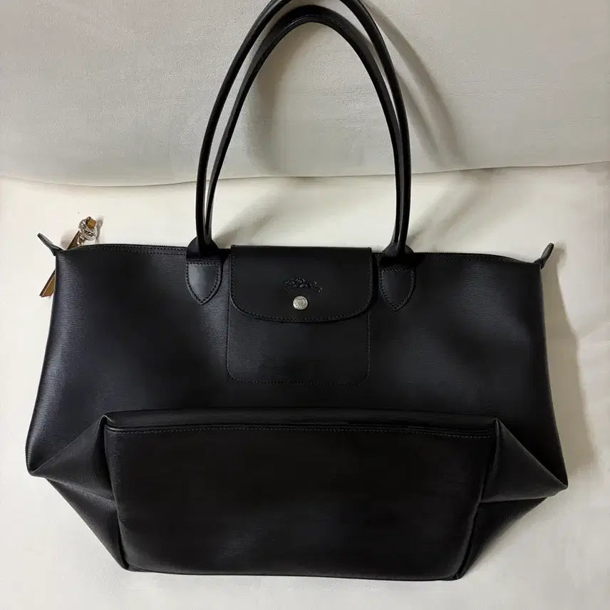 [SOLD OUT] 롱샴 르플리아쥬 시티 토트백 블랙 L