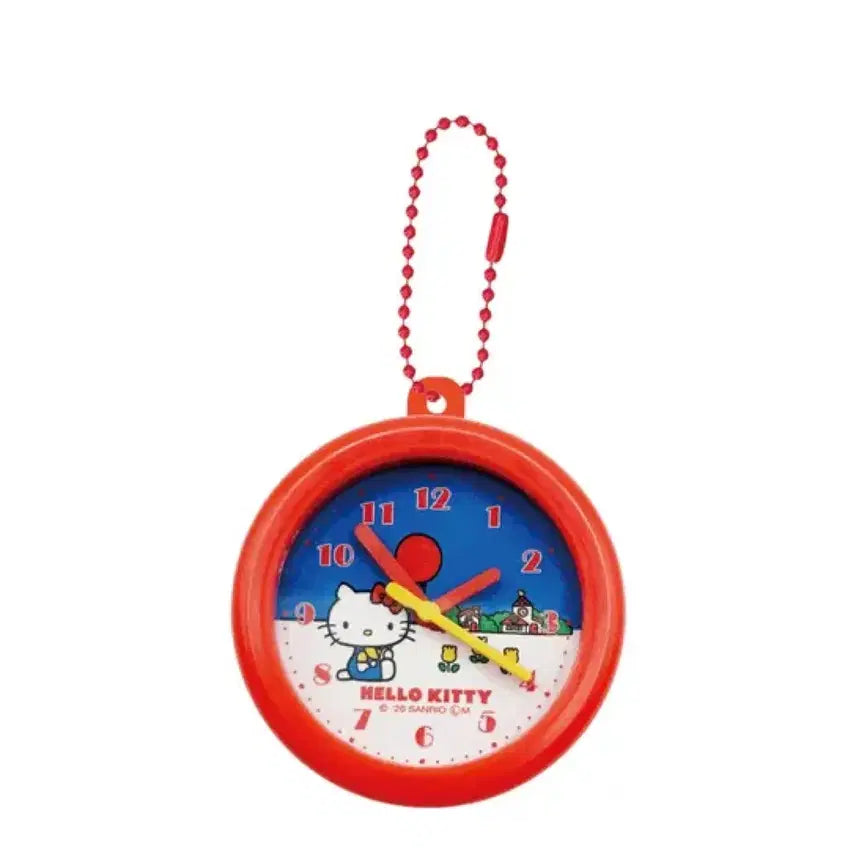 [BUNJANG] Sanrio Characters Retro Wall Clock Clip Keyring / 산리오 캐릭터즈 레트로 벽시계 클립 키링 가챠 (선택 가능)