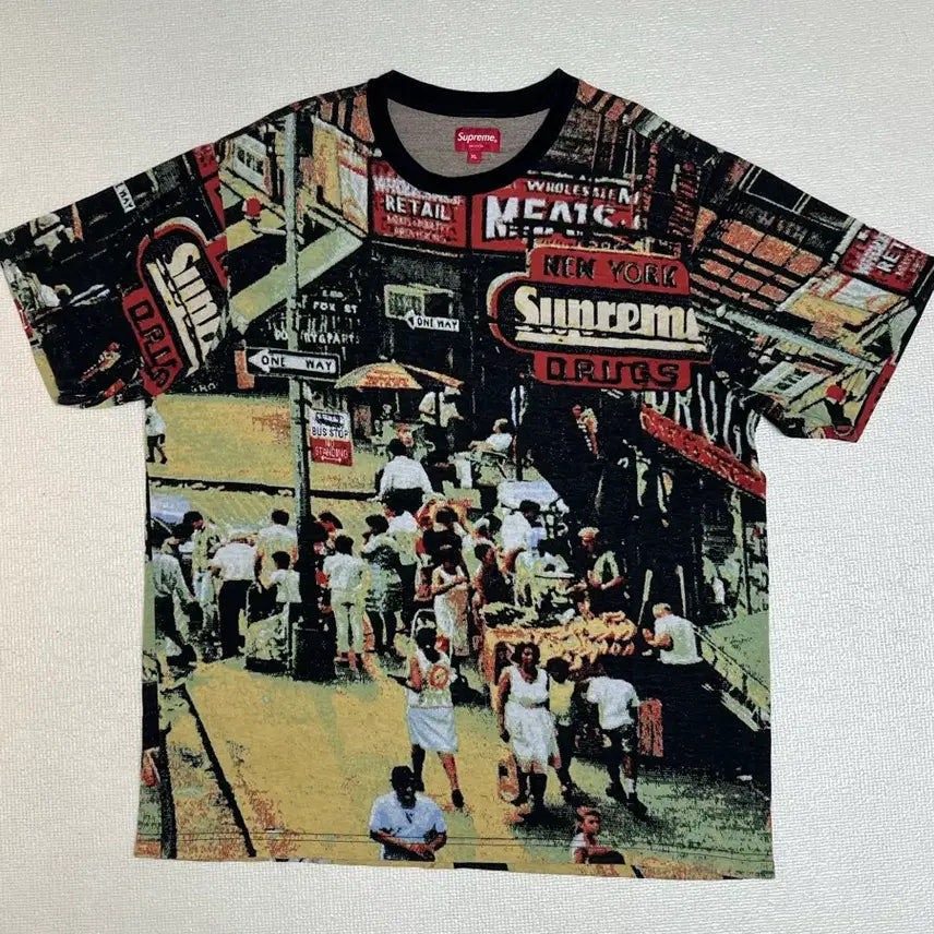 [BUNJANG] Supreme Jacquard S/S T-shirt XL / 슈프림 스트릿씬 자카드S/S 반팔티셔츠 XL