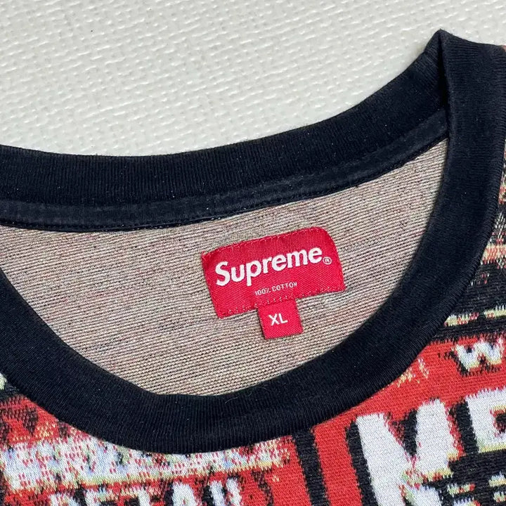 [BUNJANG] Supreme Jacquard S/S T-shirt XL / 슈프림 스트릿씬 자카드S/S 반팔티셔츠 XL