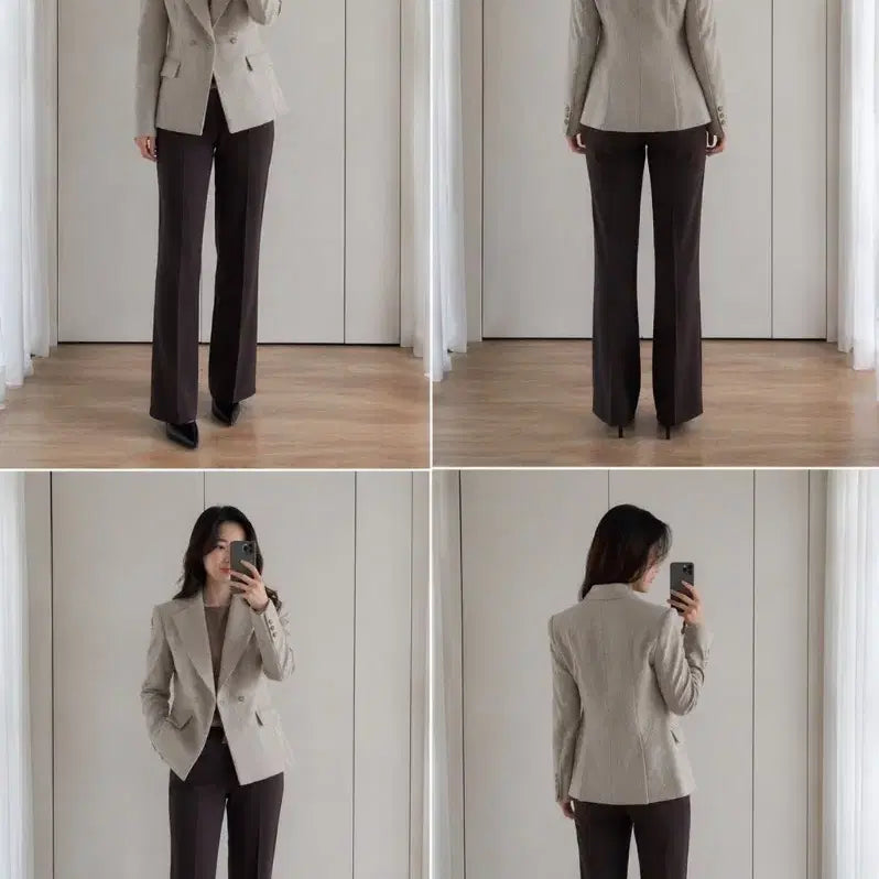 [BUNJANG] MOJO.S.PHINE New York Beige Double Button Blazer / MOJO.S.PHINE 뉴욕 베이지 더블 버튼 블레이저55