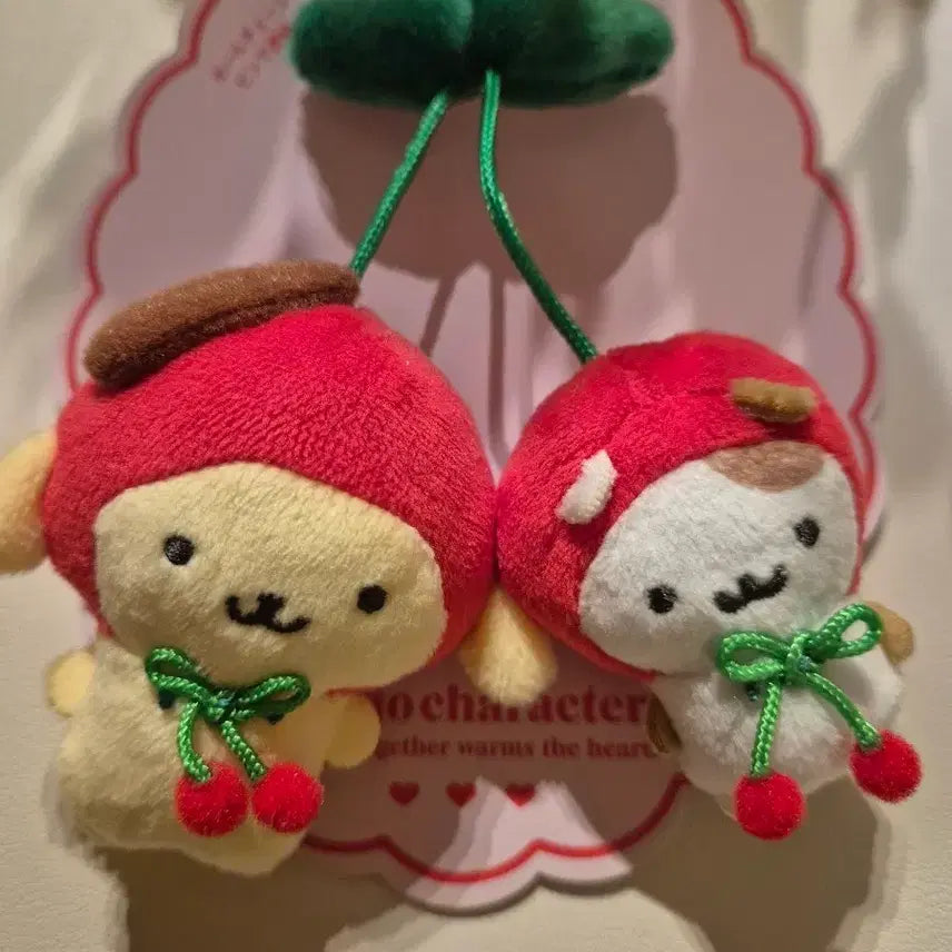 [BUNJANG] Sanrio Pompompurin Muffin Cherry Keychain &amp; Badge / 폼폼푸린 머핀 체리 산리오 키링 뱃지 마스코트 키링