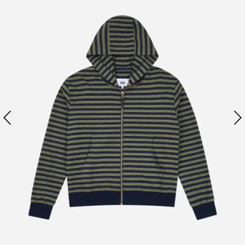 [BUNJANG] Safarispot Stripe Zip-Up Hoodie / 사파리스팟 스트라이프 후드집업