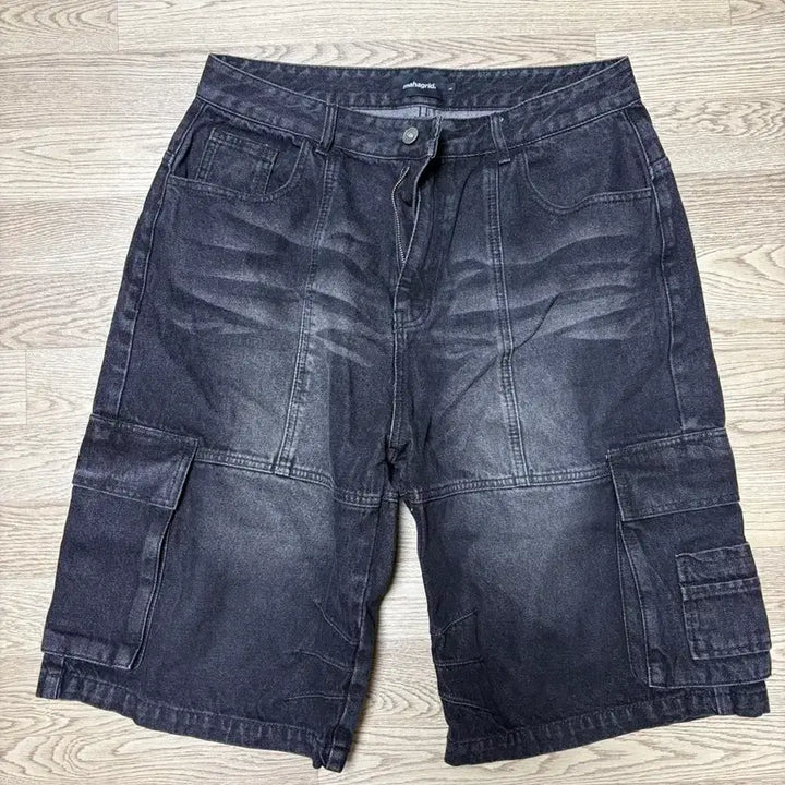 [SOLD OUT] 마하그리드 BERMUDA CARGO DENIM 블랙 L