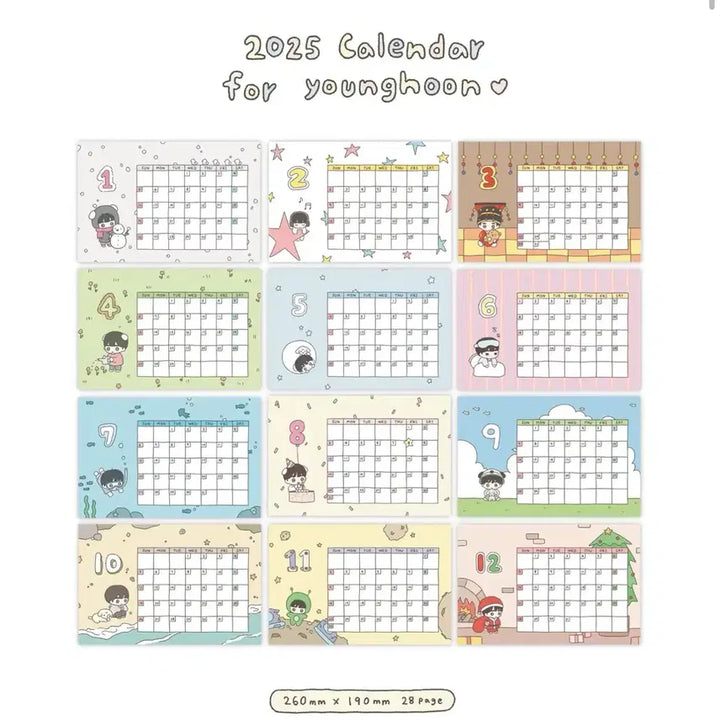 [BUNJANG] The Boyz Younghoon Kkulbam Calendar Sealed / 더보이즈 영훈 꿀밤님 캘린더 미개봉