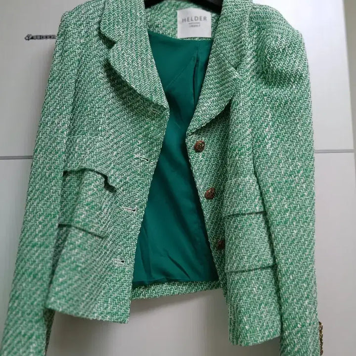 [SOLD OUT] 헬더 트위드 자켓 그린
