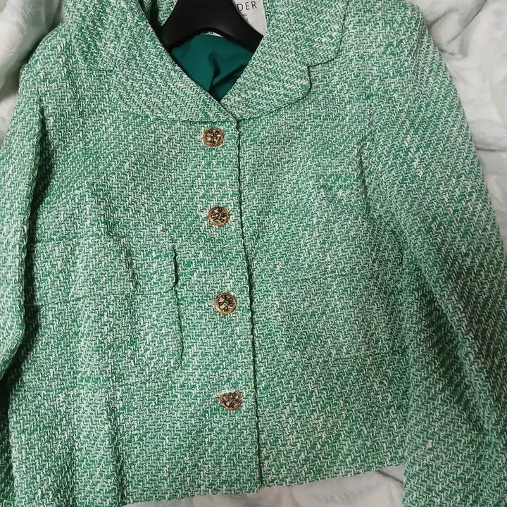 [SOLD OUT] 헬더 트위드 자켓 그린