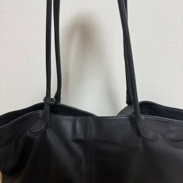 [BUNJANG] LOW CLASSIC Harry Cotton Tote Bag Leather Black / 로우클래식 해리콧 토트백 가방 레더블랙