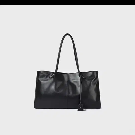 [BUNJANG] LOW CLASSIC Harry Cotton Tote Bag Leather Black / 로우클래식 해리콧 토트백 가방 레더블랙
