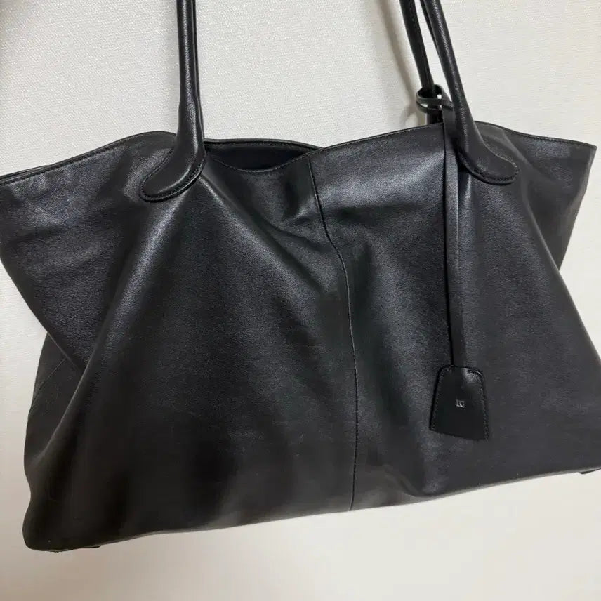 [BUNJANG] LOW CLASSIC Harry Cotton Tote Bag Leather Black / 로우클래식 해리콧 토트백 가방 레더블랙