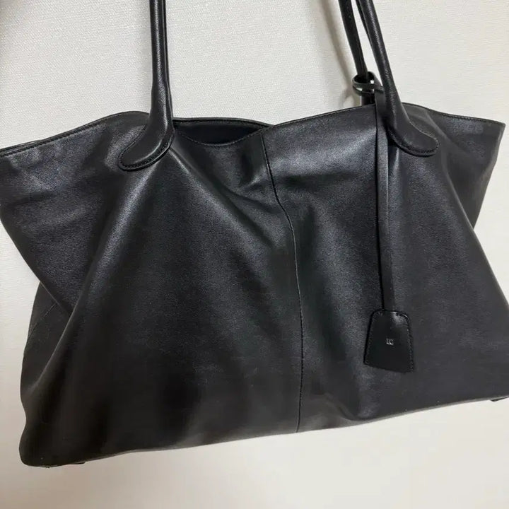 [BUNJANG] LOW CLASSIC Harry Cotton Tote Bag Leather Black / 로우클래식 해리콧 토트백 가방 레더블랙