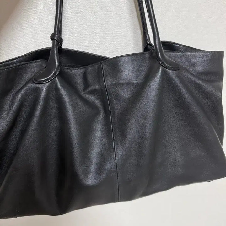 [BUNJANG] LOW CLASSIC Harry Cotton Tote Bag Leather Black / 로우클래식 해리콧 토트백 가방 레더블랙