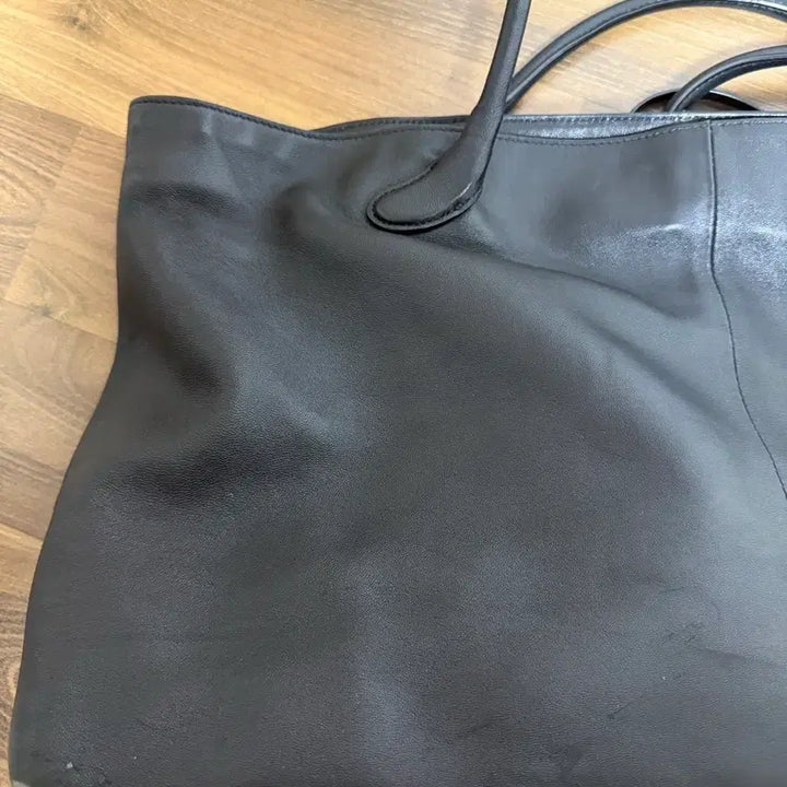 [BUNJANG] LOW CLASSIC Harry Cotton Tote Bag Leather Black / 로우클래식 해리콧 토트백 가방 레더블랙