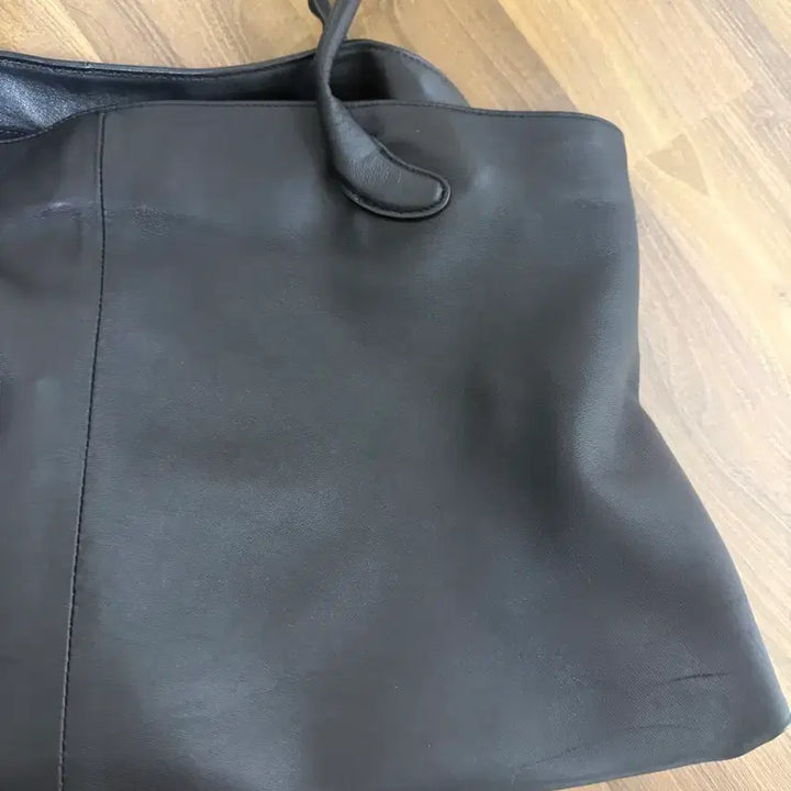 [BUNJANG] LOW CLASSIC Harry Cotton Tote Bag Leather Black / 로우클래식 해리콧 토트백 가방 레더블랙