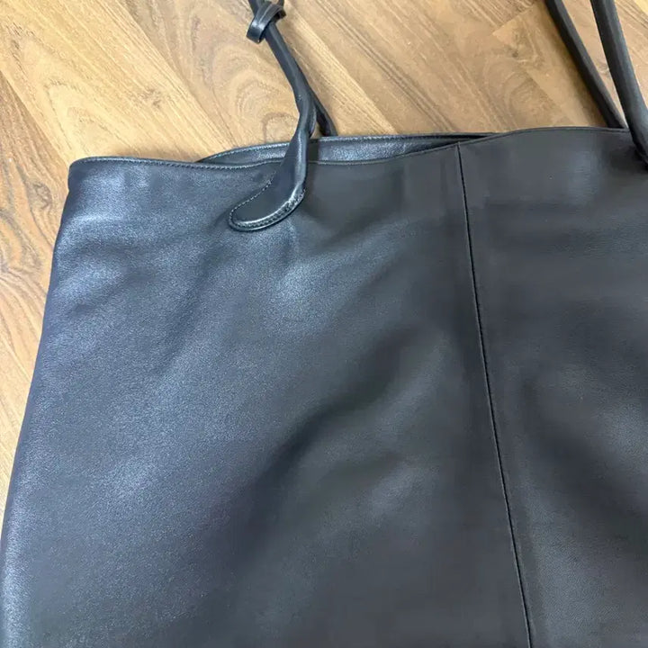 [BUNJANG] LOW CLASSIC Harry Cotton Tote Bag Leather Black / 로우클래식 해리콧 토트백 가방 레더블랙
