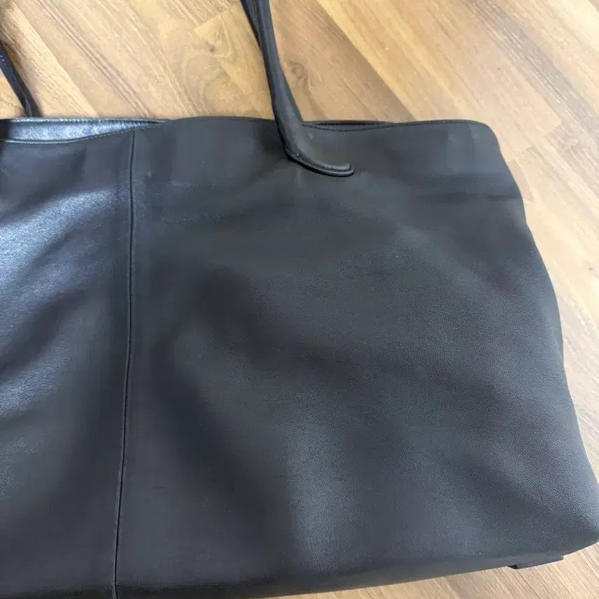 [BUNJANG] LOW CLASSIC Harry Cotton Tote Bag Leather Black / 로우클래식 해리콧 토트백 가방 레더블랙