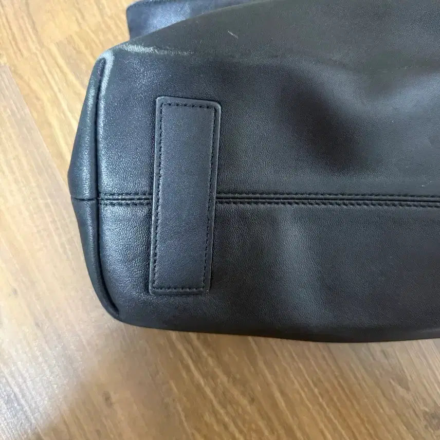 [BUNJANG] LOW CLASSIC Harry Cotton Tote Bag Leather Black / 로우클래식 해리콧 토트백 가방 레더블랙