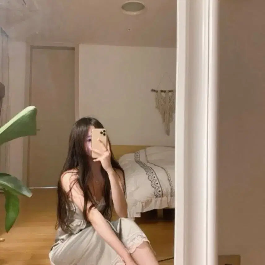 [BUNJANG] Mayyun Vintage Lace Long Slip Dress / 메이윤 빈티지그린/ 블랙 레이스 롱 슬립 원피스