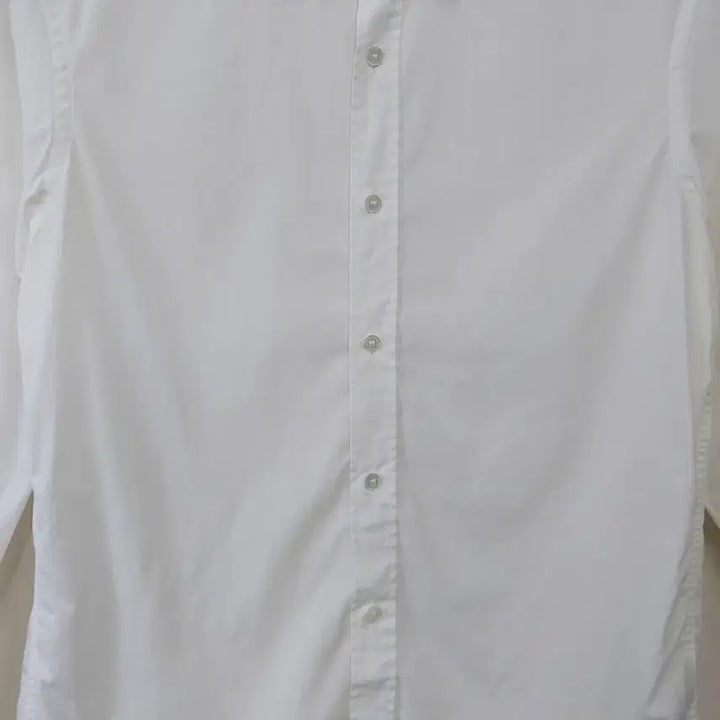 [BUNJANG] Burberry London Striped Cuff Cotton Stretch Solid Shirt - Ivory White (Men&