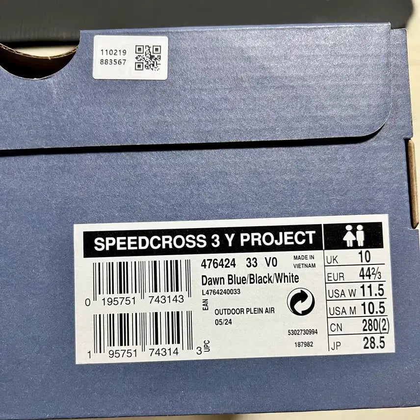 [BUNJANG] Salomon W.Project Speedcross 3 Trail Running Shoes / [285] 살로몬 와이프로젝트 스피드크로스 3 던 블루 블랙