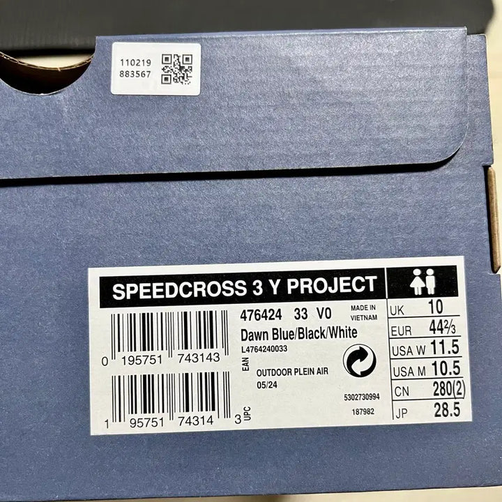 [BUNJANG] Salomon W.Project Speedcross 3 Trail Running Shoes / [285] 살로몬 와이프로젝트 스피드크로스 3 던 블루 블랙
