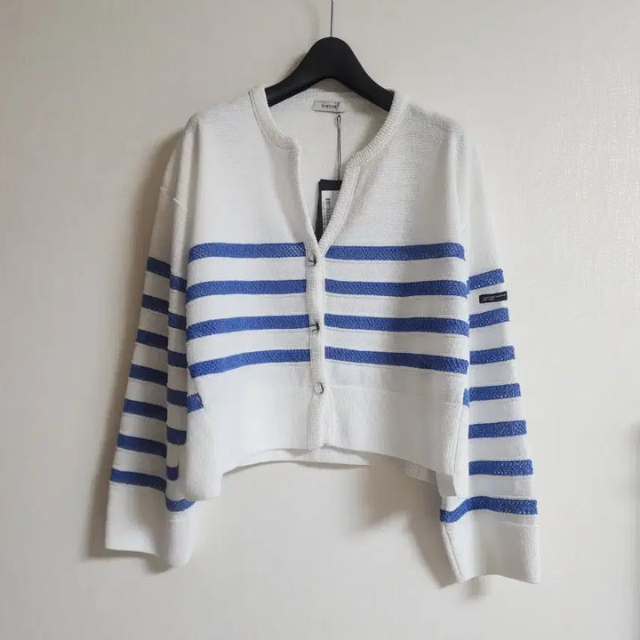 [SOLD OUT] (새상품) 시스템 크로셰 스트라이프 가디건 봄여름 가디건 한섬