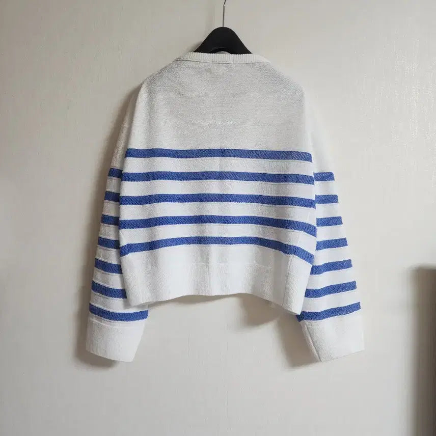 [SOLD OUT] (새상품) 시스템 크로셰 스트라이프 가디건 봄여름 가디건 한섬
