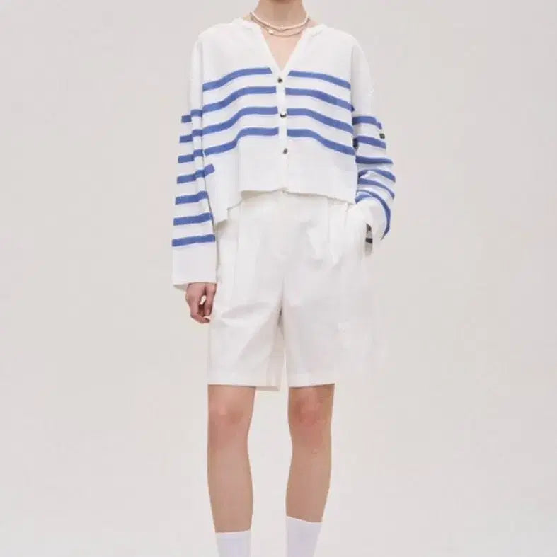 [SOLD OUT] (새상품) 시스템 크로셰 스트라이프 가디건 봄여름 가디건 한섬