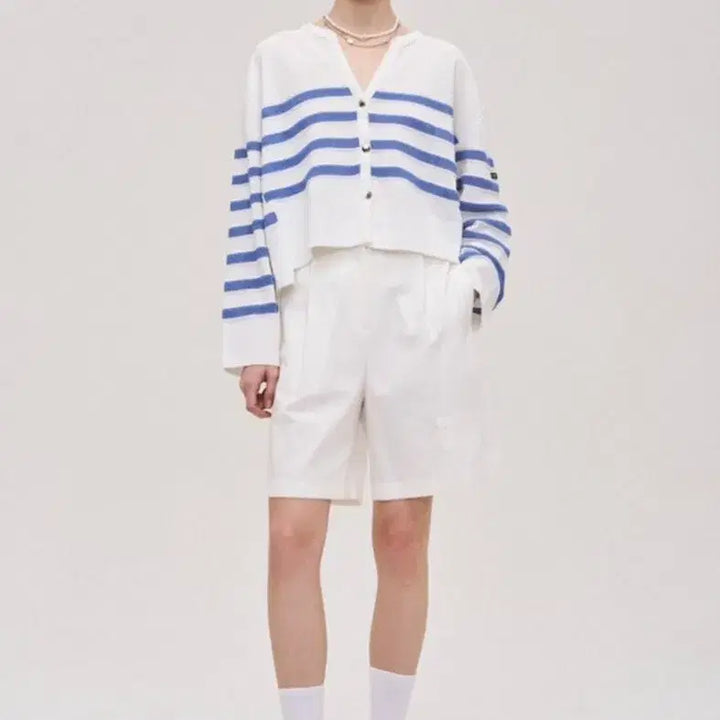 [SOLD OUT] (새상품) 시스템 크로셰 스트라이프 가디건 봄여름 가디건 한섬