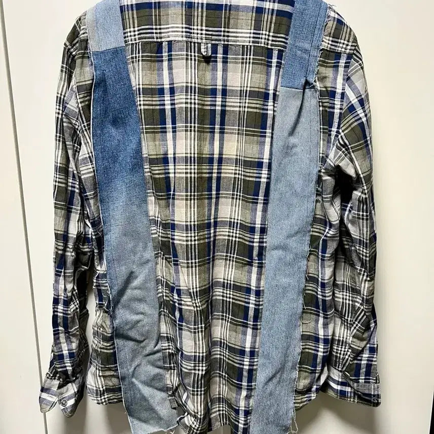 [BUNJANG] re;code Denim Patchwork Shirt / [m] re;code 래코드 데님 패치워크 셔츠