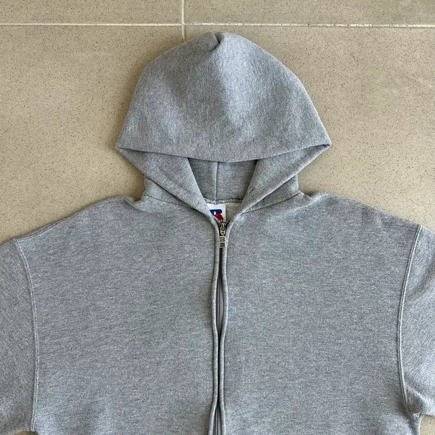 [BUNJANG] Russell 90s Vintage Hooded Zip-up Gray L / 90s 빈티지 러셀 후드집업 그레이 L
