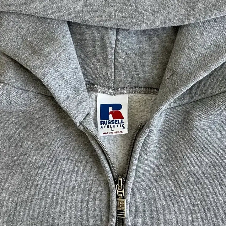 [BUNJANG] Russell 90s Vintage Hooded Zip-up Gray L / 90s 빈티지 러셀 후드집업 그레이 L